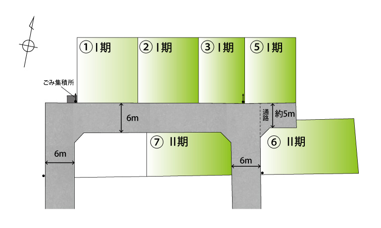 ライフフィールド新中島Ⅴの区画図