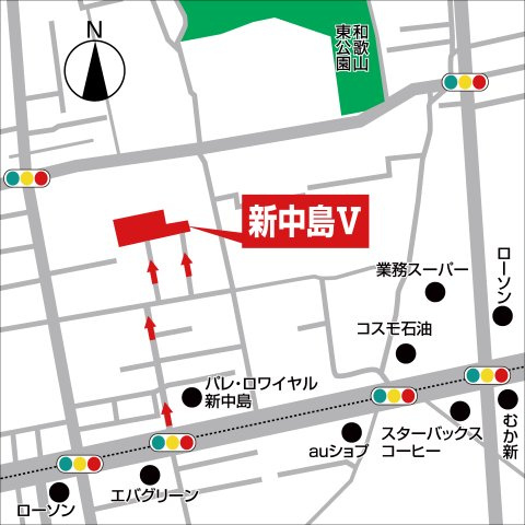 ライフフィールド新中島Ⅴの地図