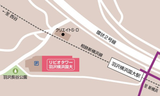 【地図】 | リビオタワー羽沢横浜国大　２３階