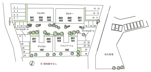 【区画図】 | プロムノワール湯田温泉駅前　アルザス