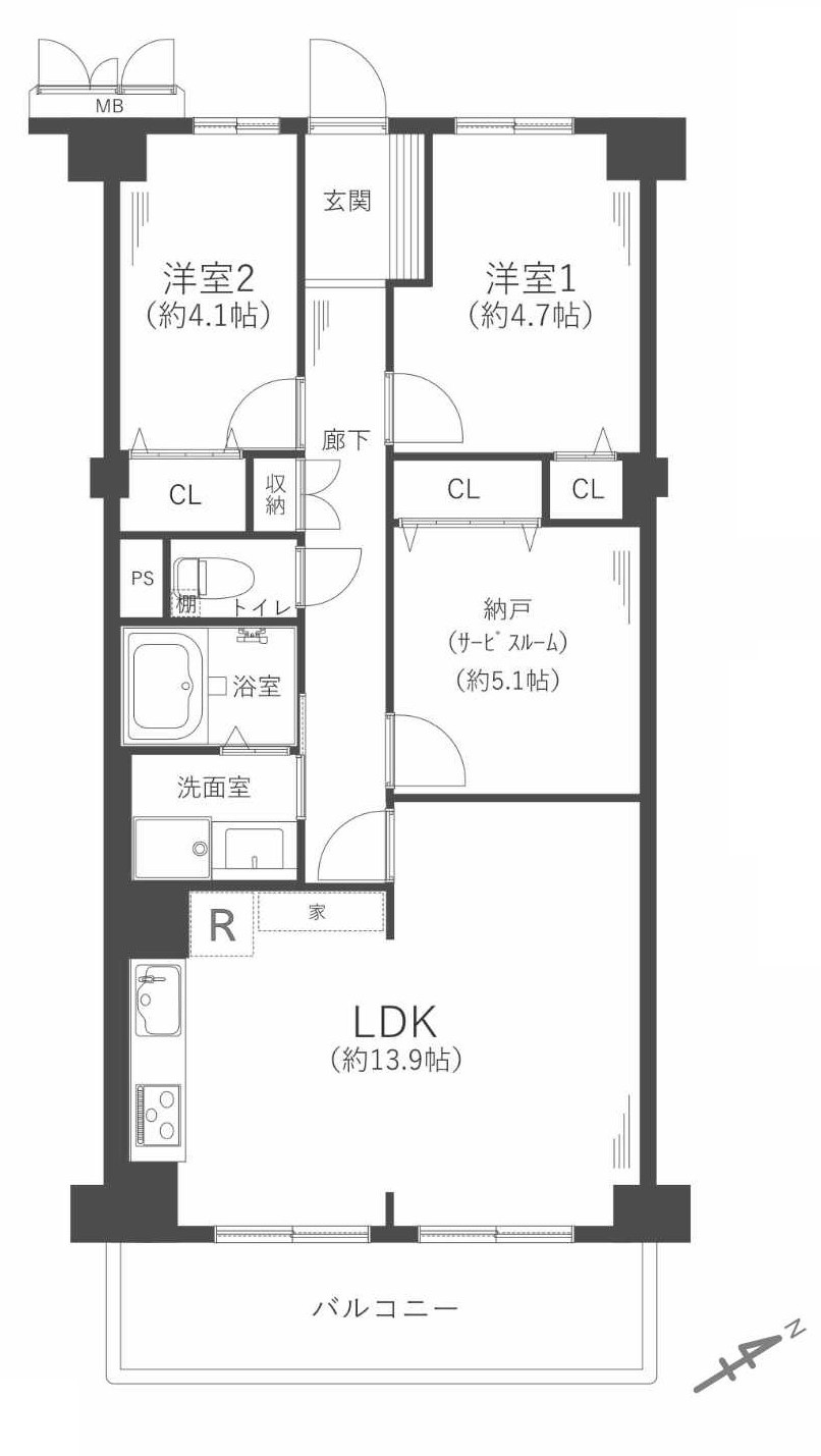寝屋川東ファミリータウン西四番館