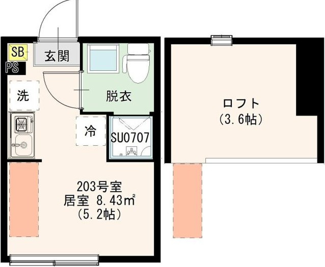 中野区若宮１丁目のアパートの間取り