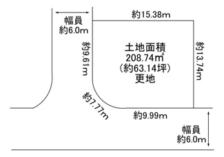 【土地図】 | 川西市萩原台西2丁目　建築条件無土地