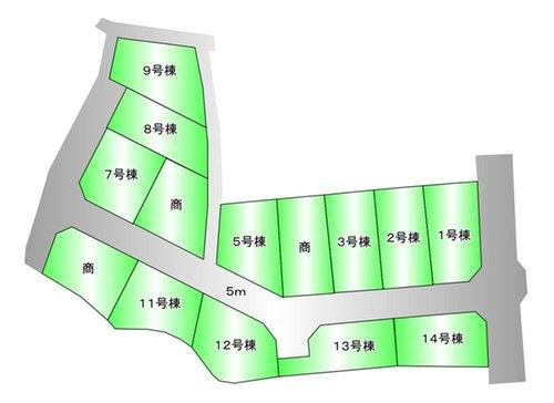 グランフェリディア泉南市新家第２期　１号棟の区画図