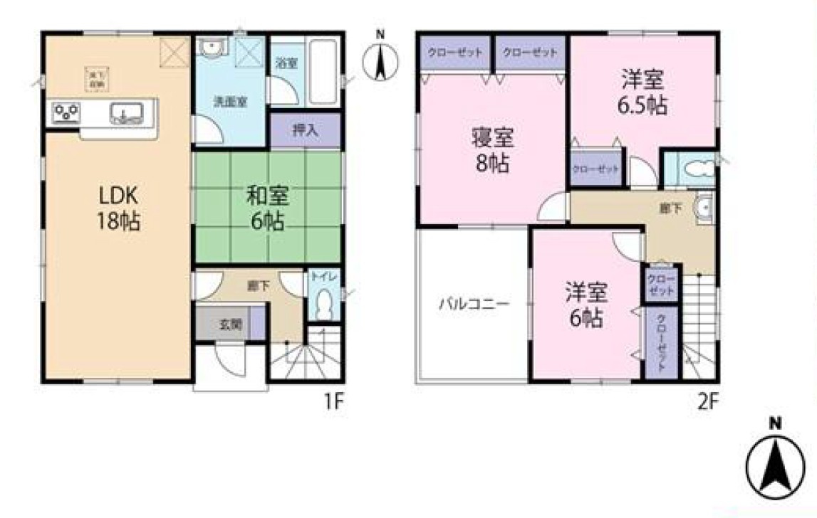 【中古戸建】本庄市早稲田の杜5丁目の間取り|■間取り図｜敷地面積：194.26（約58.76坪）　建物面積：105.30（約31.85坪）