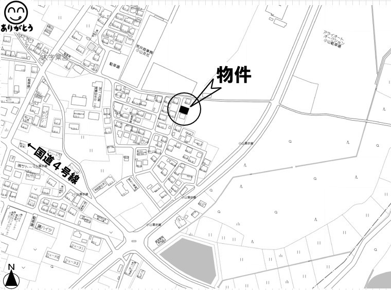 小山市粟宮の土地図