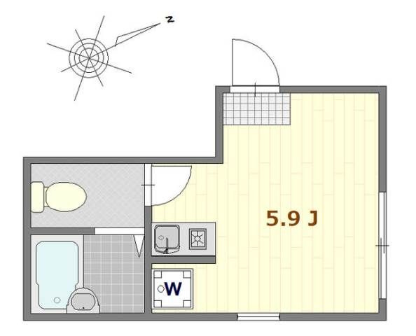 セシリア熊野前の間取り|☆このお部屋は仲介手数料0円です☆