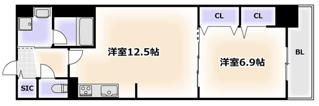 【間取り】 | グランセジュール大国町