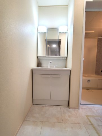 吉川市　道庭1丁目　新築戸建　全2棟の洗面所|施工例です