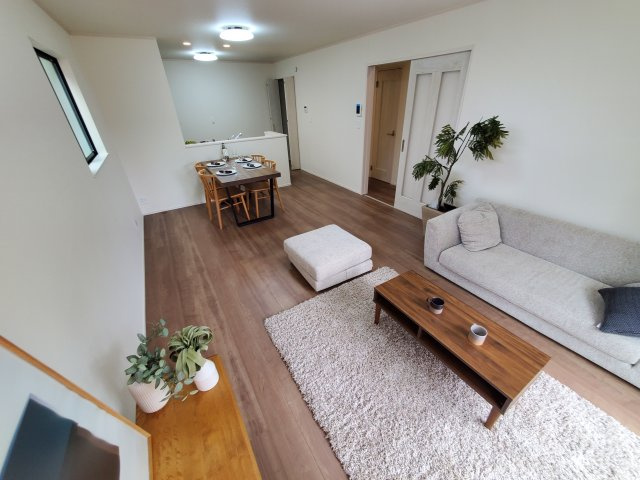 吉川市　道庭1丁目　新築戸建　全2棟の居間・リビング|施工例です