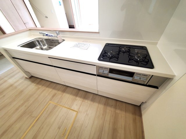 吉川市　道庭1丁目　新築戸建　全2棟の前面道路含む現地写真|前面道路含む現地写真です