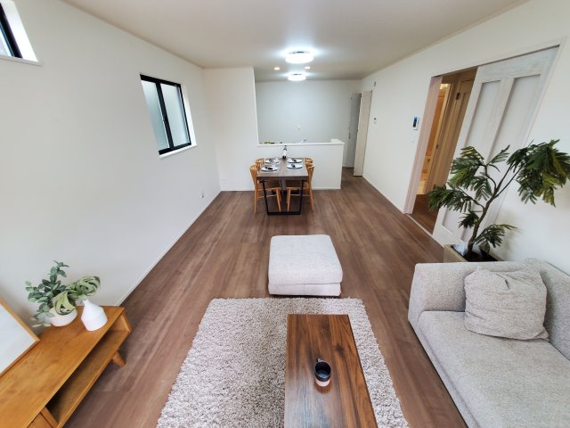 吉川市　道庭1丁目　新築戸建　全2棟の居間・リビング|施工例です