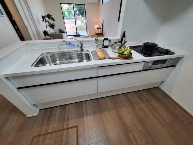 吉川市　道庭1丁目　新築戸建　全2棟のキッチン|施工例です