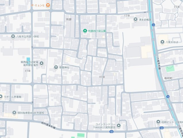 八尾市刑部　第1期　新築一戸建ての地図