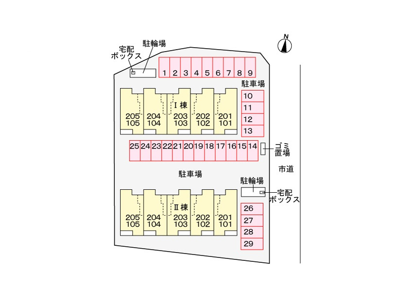 メルヴェイユー　Ⅱの駐車場|駐車場