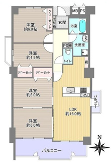 【間取り】 | セントポリア北大阪ヴィゾン弐番館