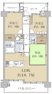 【間取り】 | 桃山台ロジュマンパークビュー