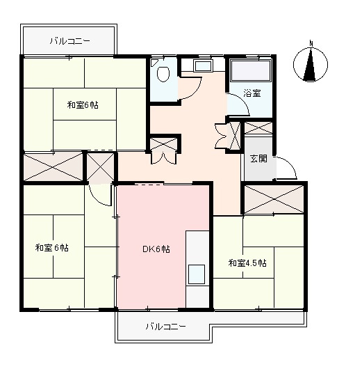 S0035R　蓮台寺コーポの間取り