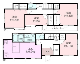 4LDKの広々とした間取りとなります。
カースペースも2台可能となります。