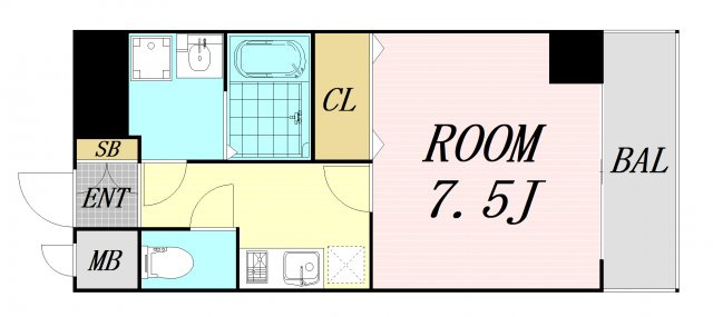 Canal天満橋　仲介手数料無料の間取り