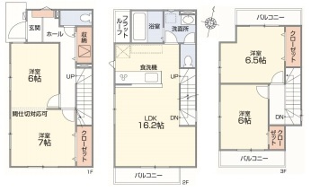 さいたま市大宮区上小町　1期　新築一戸建て　クラフトピット　03の間取り|さいたま市大宮区上小町　1期　新築一戸建て　クラフトピット　03、3LDK、土地面積102.70m2、建物面積104.32m2