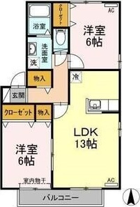 サン・ベルドミール　Bの間取り