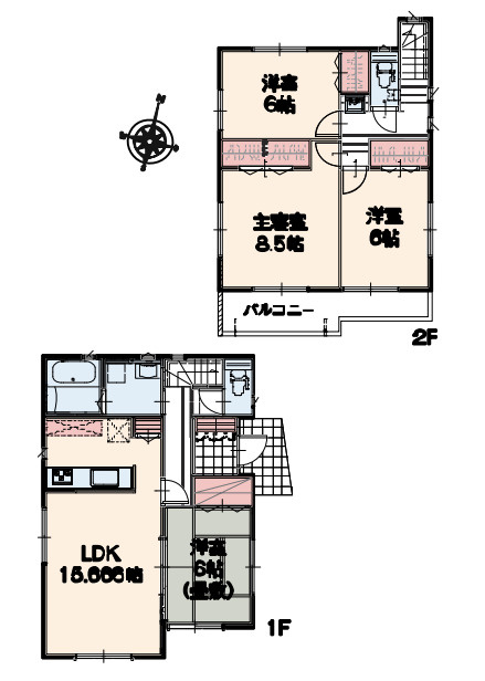 川島町下伊草　新築一戸建て　いろどりアイタウン　13の間取り|川島町下伊草　新築一戸建て　いろどりアイタウン　13、4LDK、土地面積167m2、建物面積103.50m2