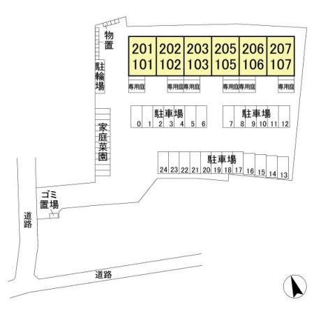 スローライフさしまⅡの区画図