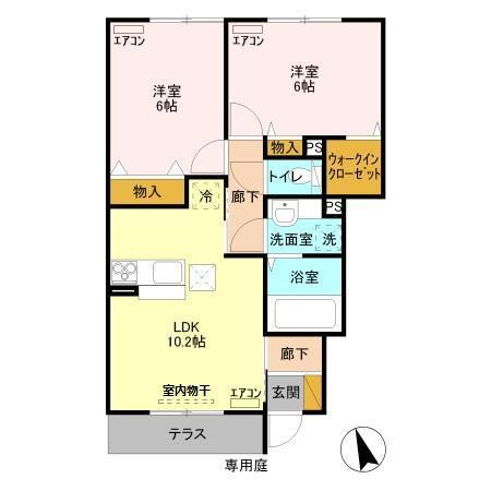 スローライフさしまⅡの間取り