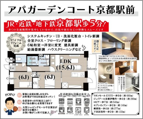 アパガーデンコート京都駅前の間取り