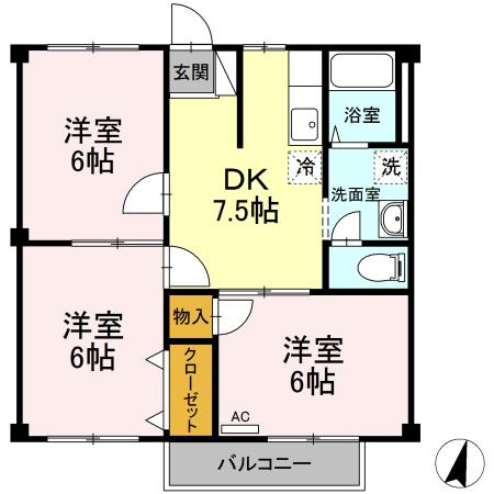 ニューカーム松木の間取り