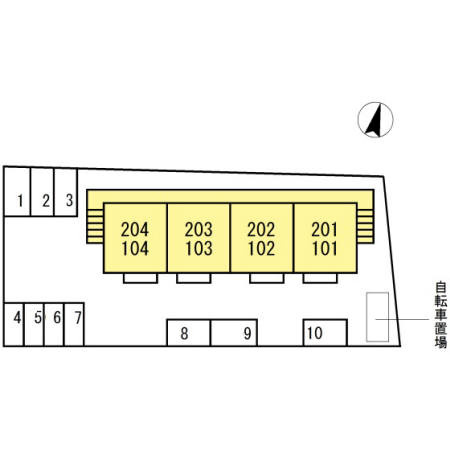 ニューカーム松木の区画図