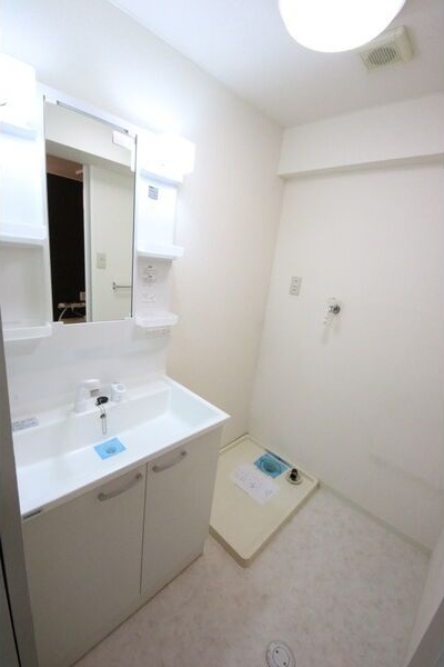 レジディア日比野の独立洗面台|独立洗面台、朝の身支度には欠かせません