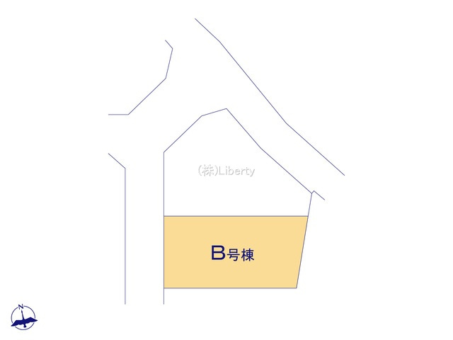 水戸市内原町984番　新築戸建　B号棟の区画図