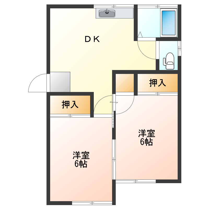 沼沢コーポラスの間取り