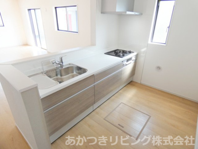 【キッチン】 | 小山市粟宮5期 | お料理が楽しくなるおしゃれな配色のシステムカウンターキッチン♪