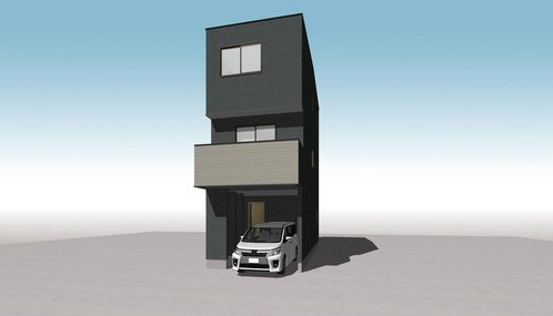 守口市南寺方東通3丁目　戸建の外観パース