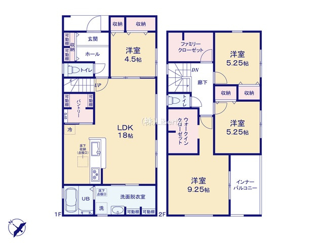 日立市滑川本町3期　新築戸建　6号棟の区画図