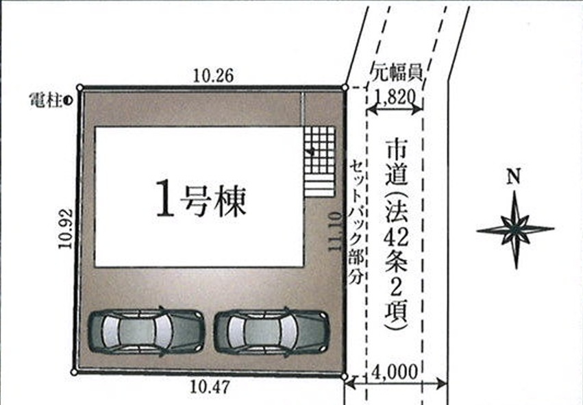 仲介手数料無料　CRADLE GARDEN 所沢市荒幡第22・新築全１棟の区画図