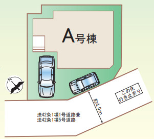 草加市谷塚上町 新築分譲住宅の区画図