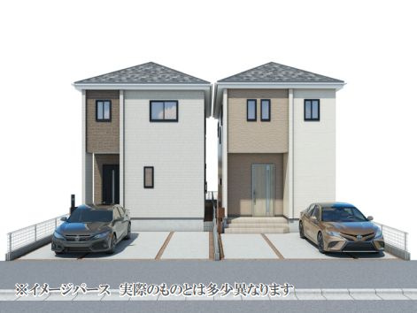 仲介手数料無料　ハートフルタウン所沢市中新井３丁目885番・新築全２棟の外観パース
