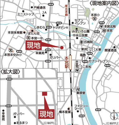 【地図】 | Cradle garden　本宮市本宮千代田第３　２号棟 | ★内覧予約で新米4kg★