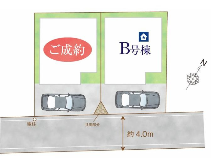 仲介手数料無料　ハートフルタウン清瀬市竹丘3期・新築全２棟の区画図