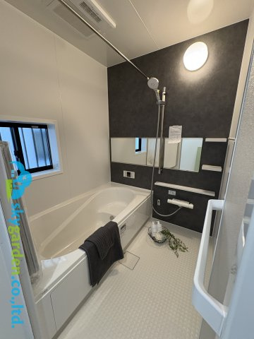 藤沢市鵠沼海岸6丁目　新築戸建　全2棟B号棟の浴室|きれいなお風呂です