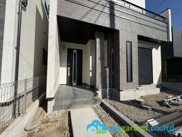 藤沢市鵠沼海岸6丁目　新築戸建　全2棟B号棟の駐車場|2025年10月30日撮影（工事中）