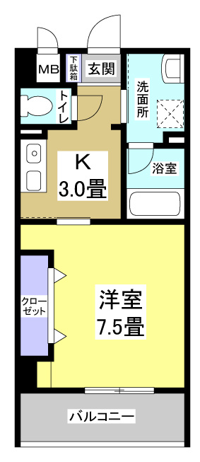エストメンツ中央の間取り