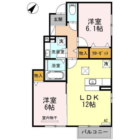 フルール　　刈谷市近郊の賃貸はクラスホームの間取り