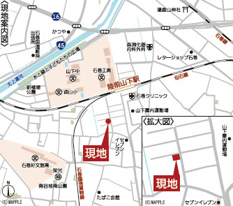 【地図】 | クレイドルガーデン石巻市貞山　第7