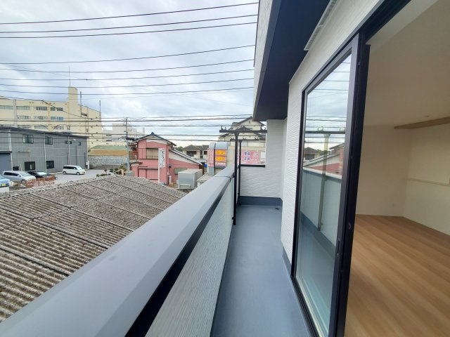 三郷市　彦川戸1丁目　新築戸建　　全1棟のバルコニー|陽当たり良好なバルコニーです