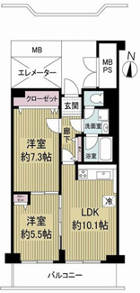 【間取り】 | 大淀セントポリア | 最上階部分　リフォーム履歴あり